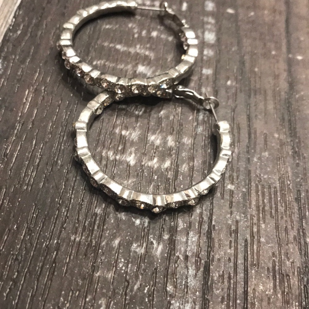 Rhinestone hoop formal earrings